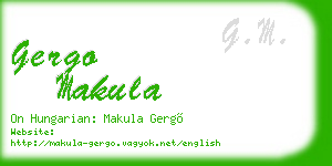 gergo makula business card